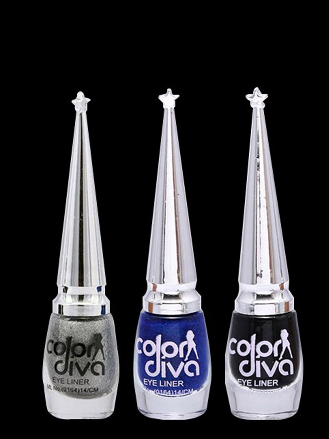 

Adbeni Color Diva Set Of 3 Long Lasting Liquid Eyeliner-6ml Each- Black-Blue-Silver