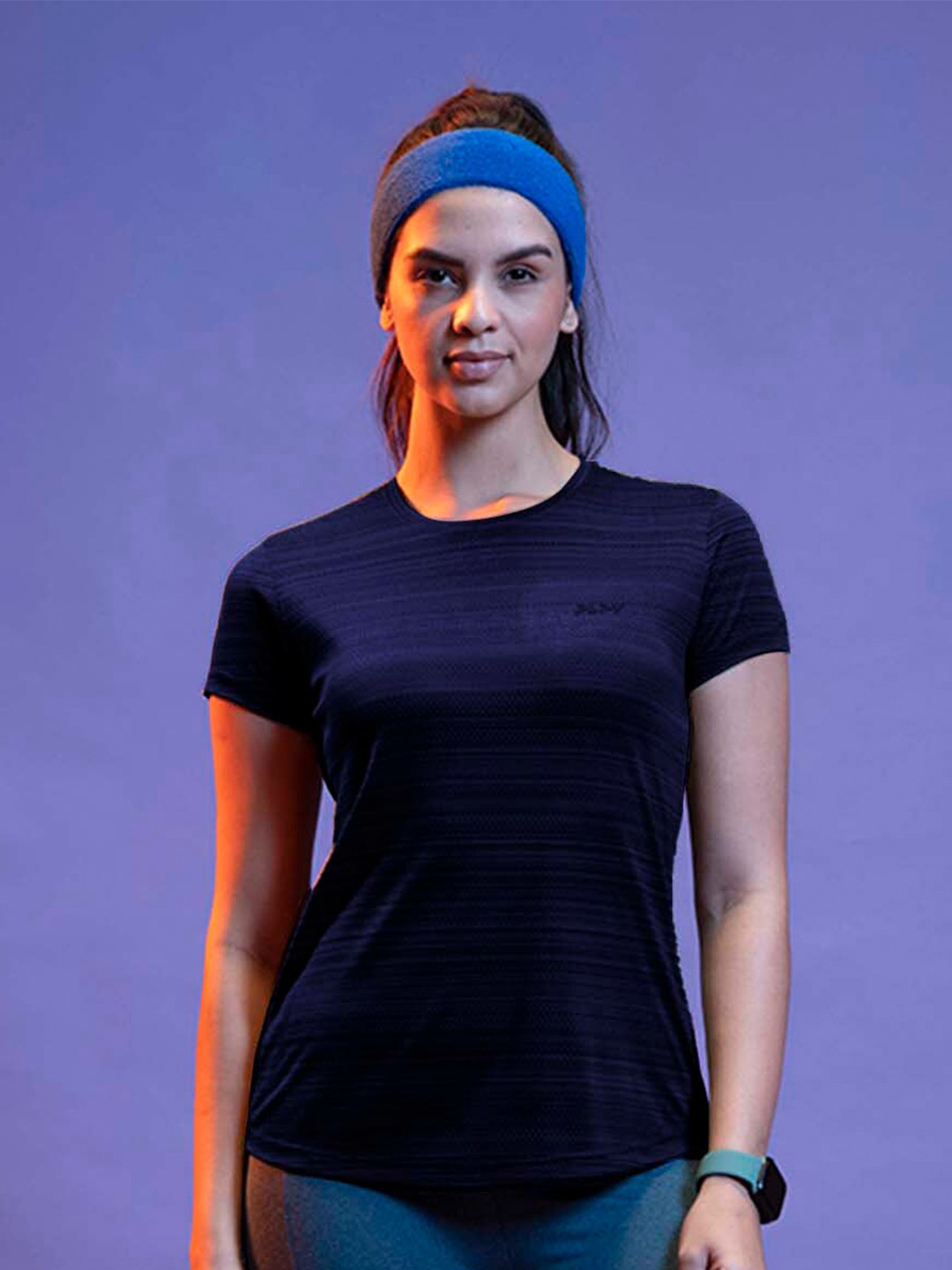 

LYRA Women Pockets T-shirt, Navy blue