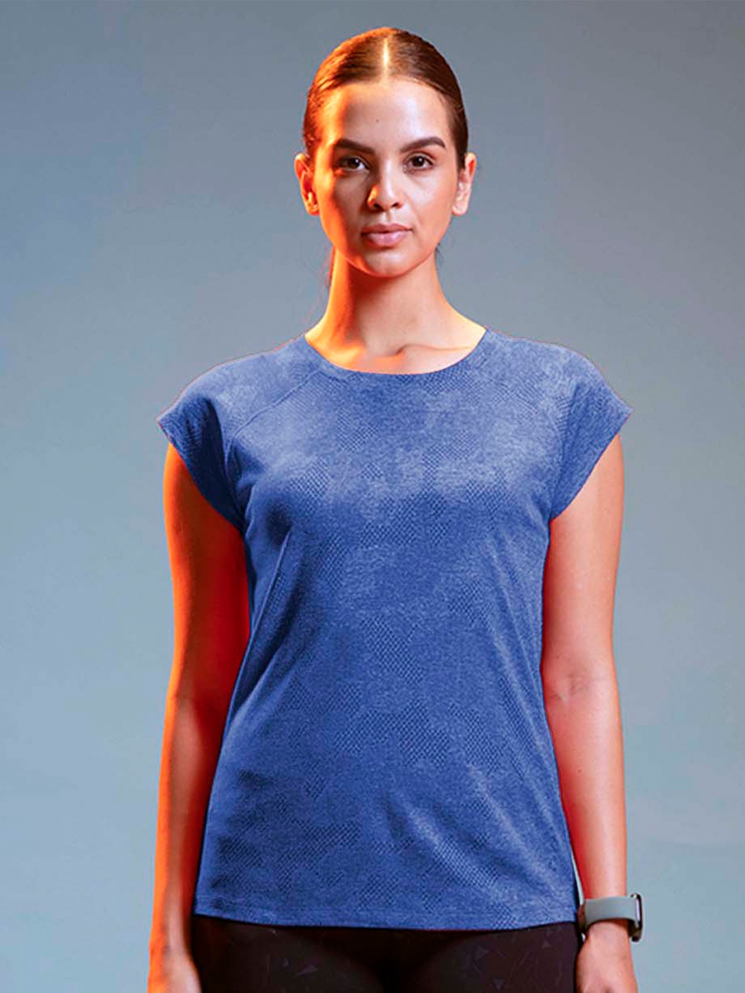 

LYRA Women Extended Sleeves Pockets T-shirt, Teal