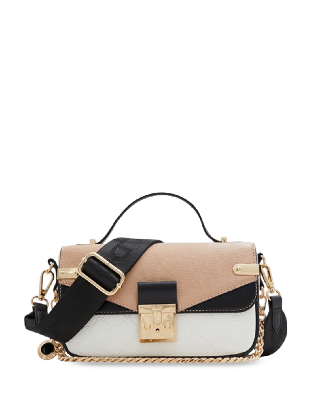 

ALDO Colourblocked Structured Satchel, Black