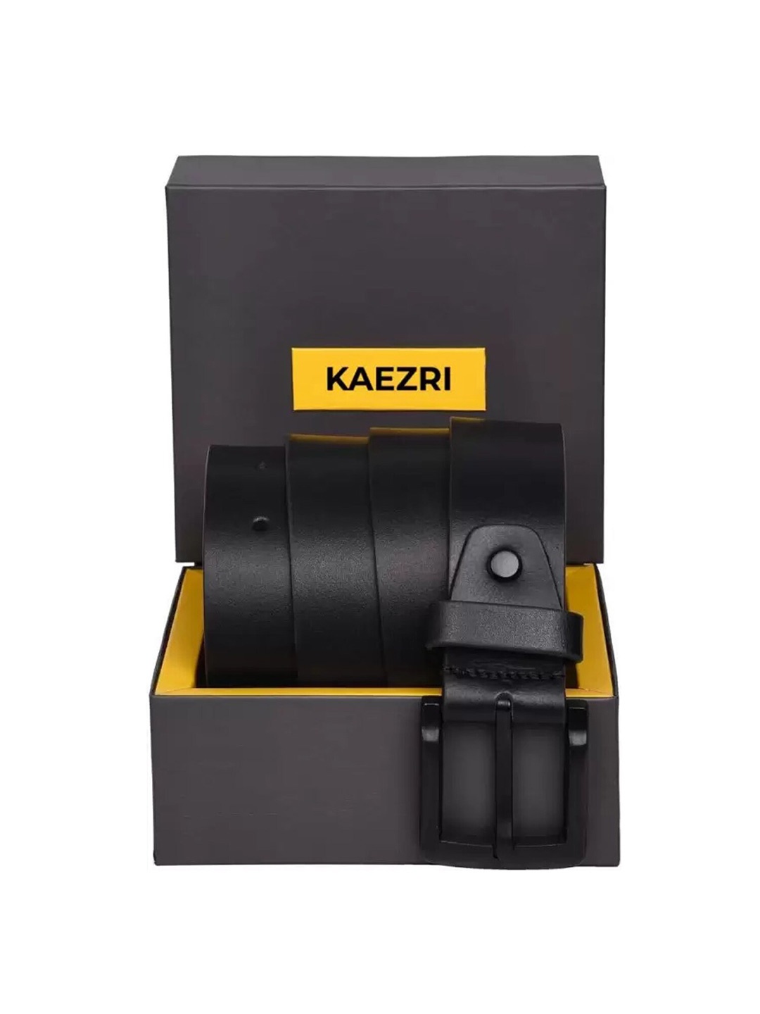 

KAEZRI Men Leather Formal Belt, Black