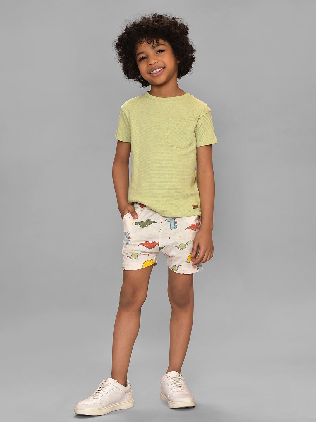 

MiArcus Kids Pure Cotton T-shirt with Shorts, Green