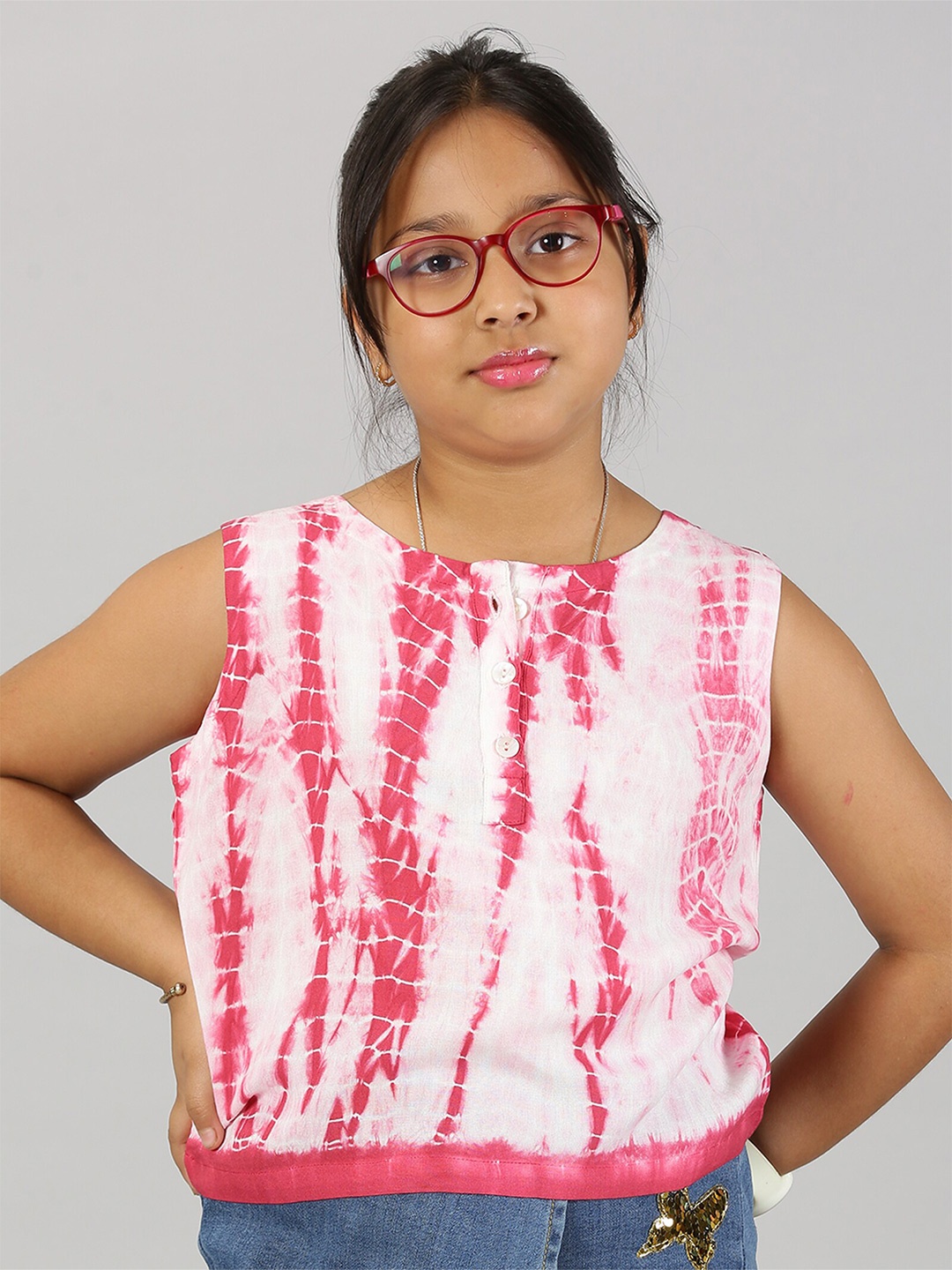 

KiddoPanti Tie and Dye Top, Maroon