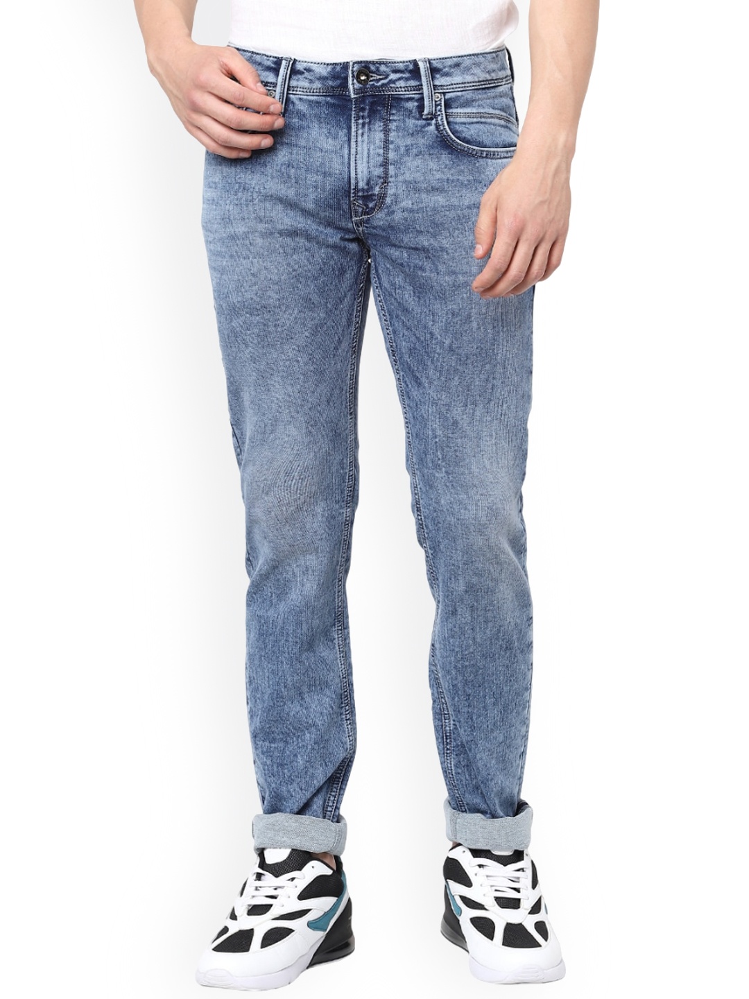 

Celio Men Straight Fit Heavy Fade Jeans, Blue