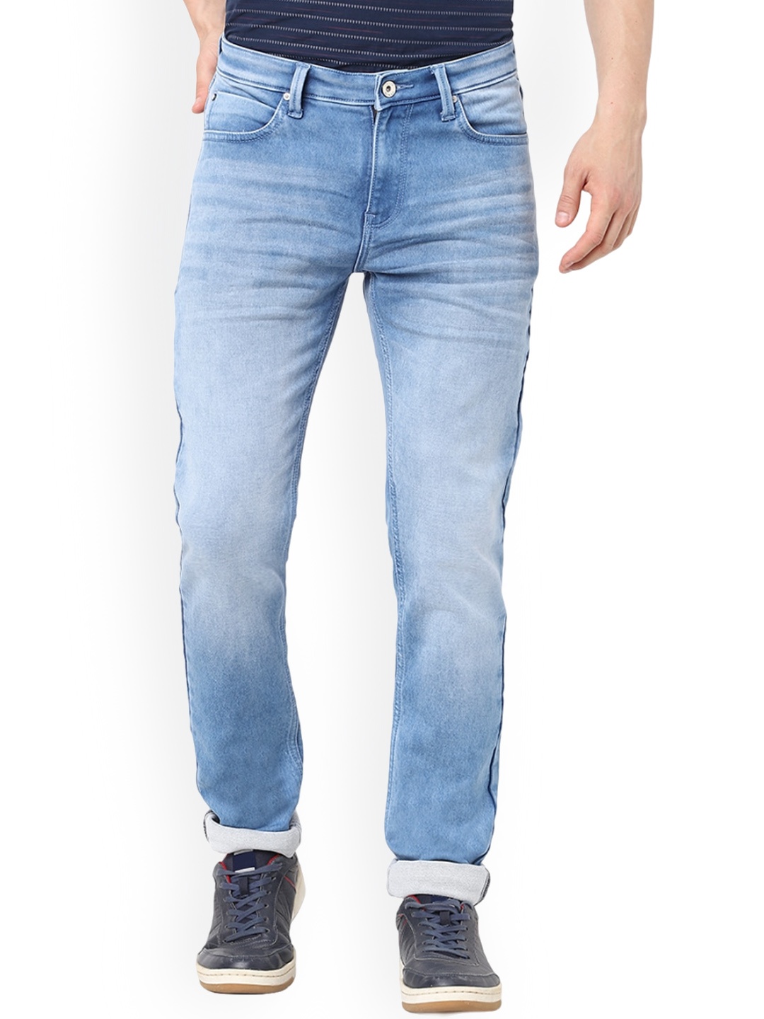 

Celio Men Slim Fit Mid-Rise Cotton Heavy Fade Jeans, Blue