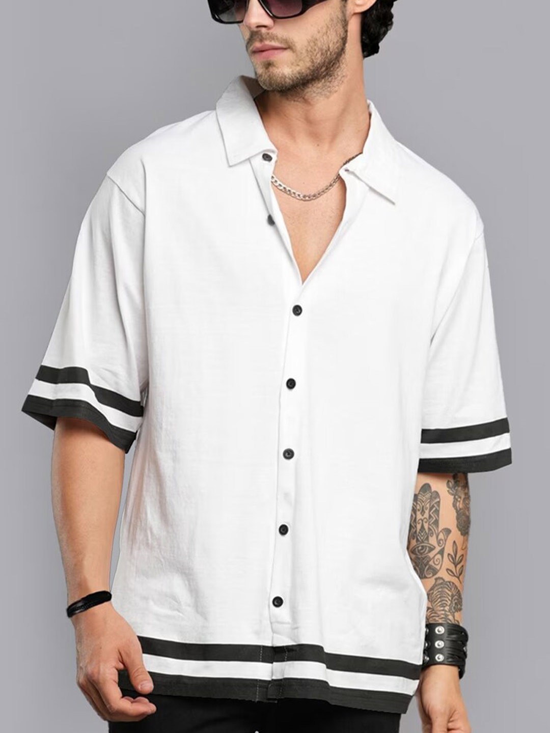 

Eyebogler Men Boxy Opaque Casual Shirt, White