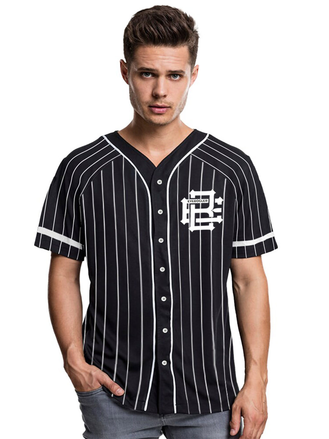 

Eyebogler Men Opaque Striped Casual Shirt, Black