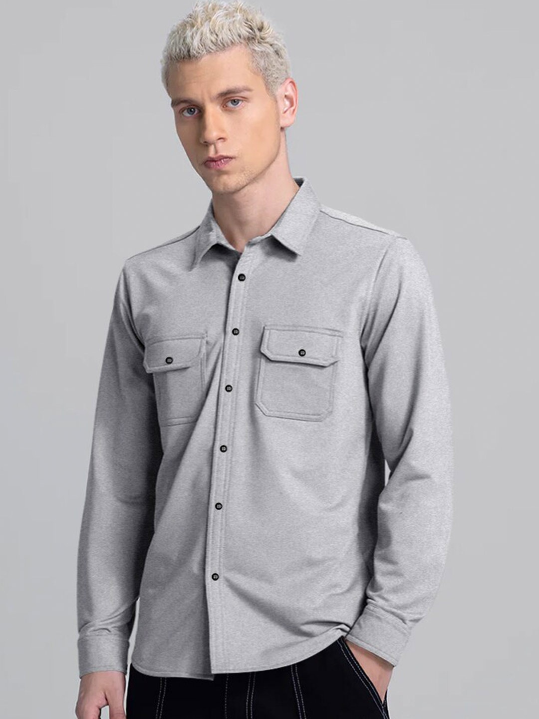 

Eyebogler Men Opaque Formal Shirt, Grey