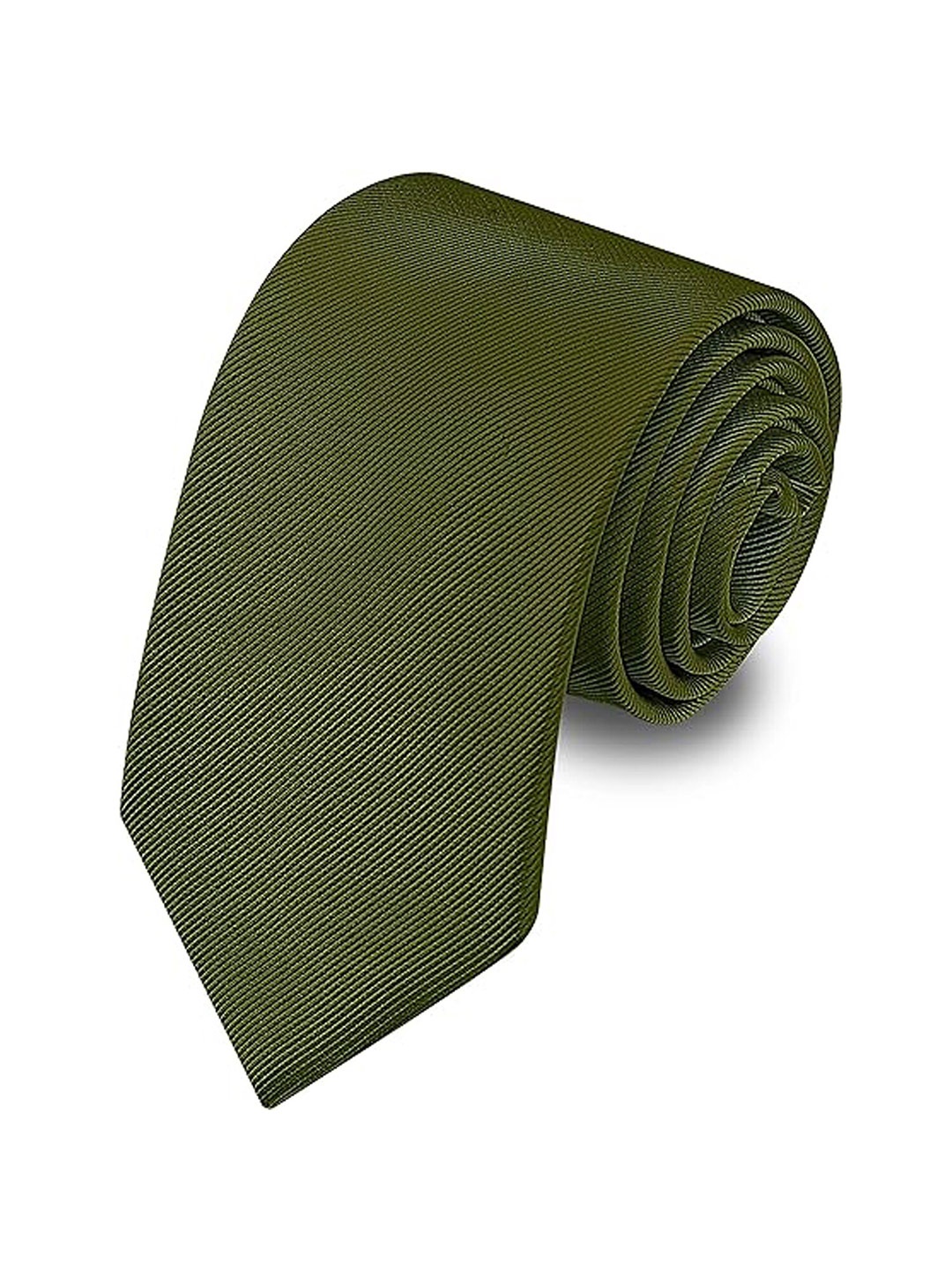 

KAEZRI Men Striped Broad Tie, Olive