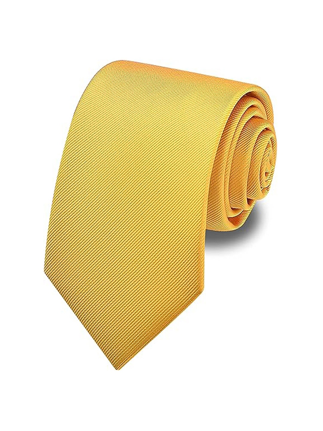 

KAEZRI Men Textured Skinny Tie, Yellow