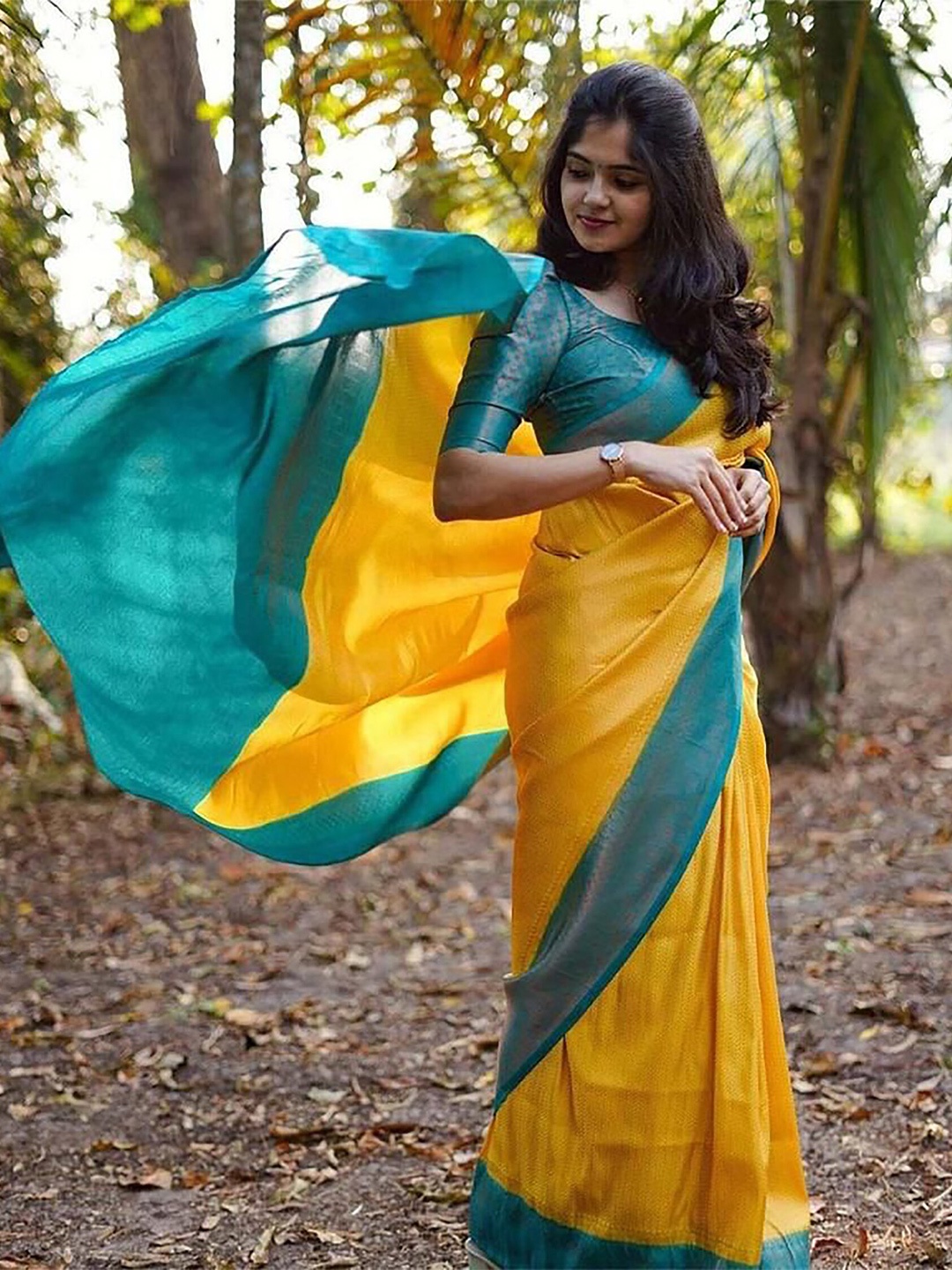 

Anjaneya Sarees Ethnic Woven Design Zari Banarasi Saree, Yellow