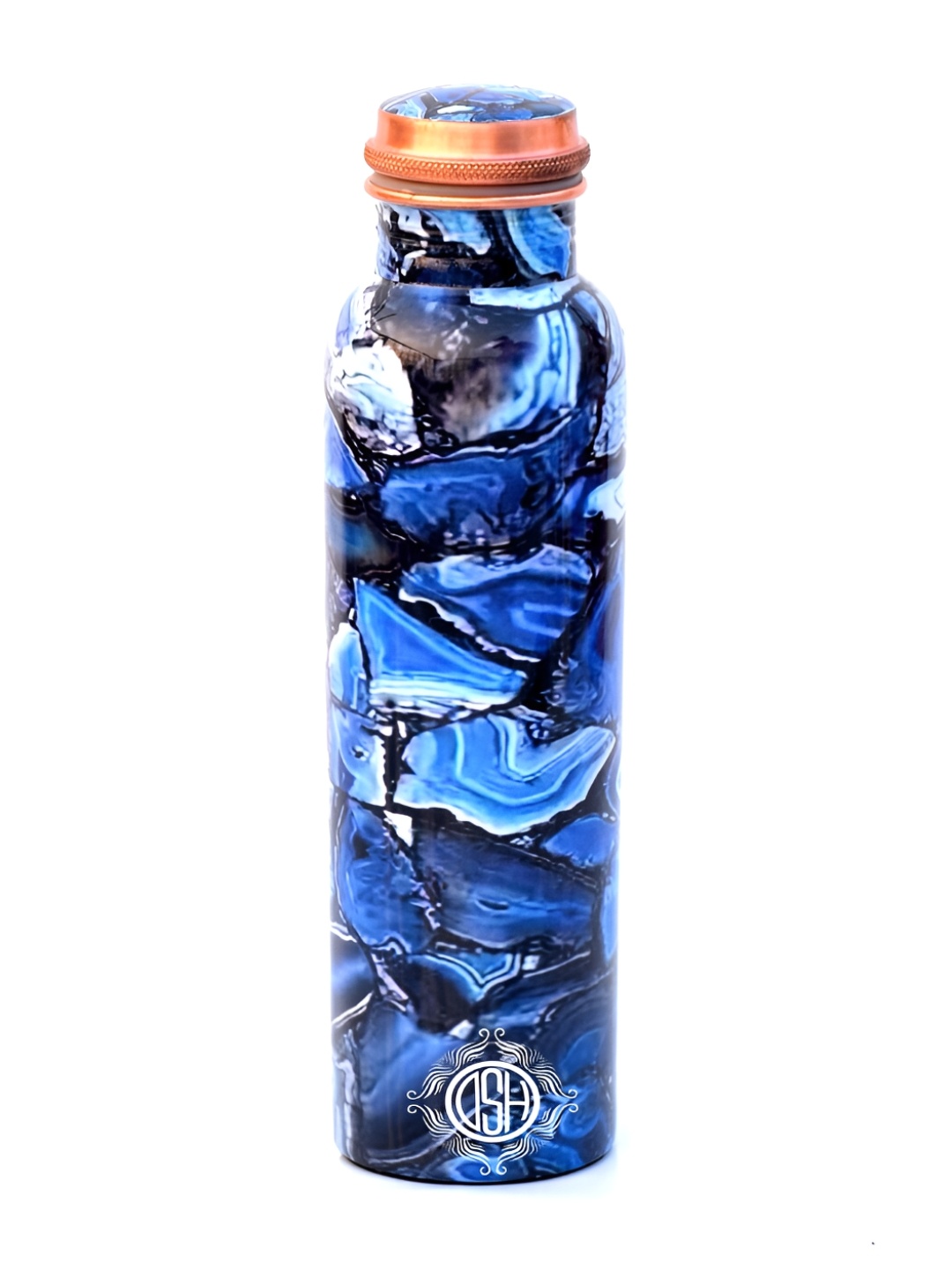 

DSH Crafting Your Curiosity Blue & White Single Copper Printed Water Bottle 900 ml