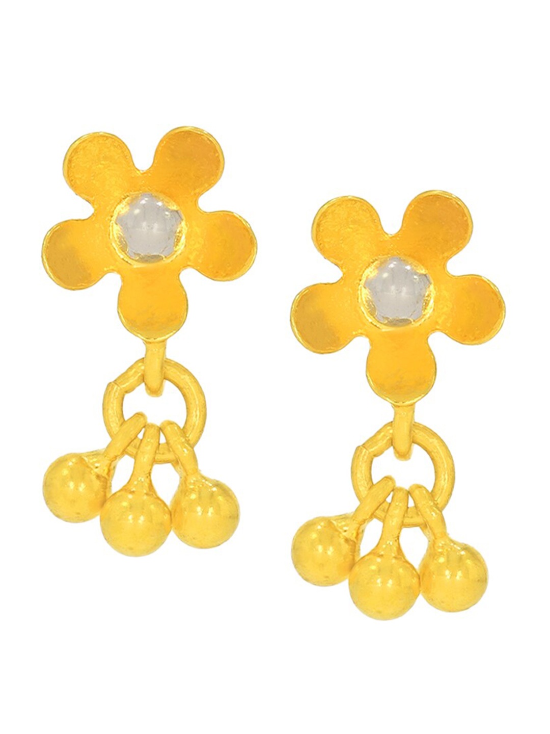 

BHIMA 22K Hallmark 916 Purity Yellow Gold Flower Studs