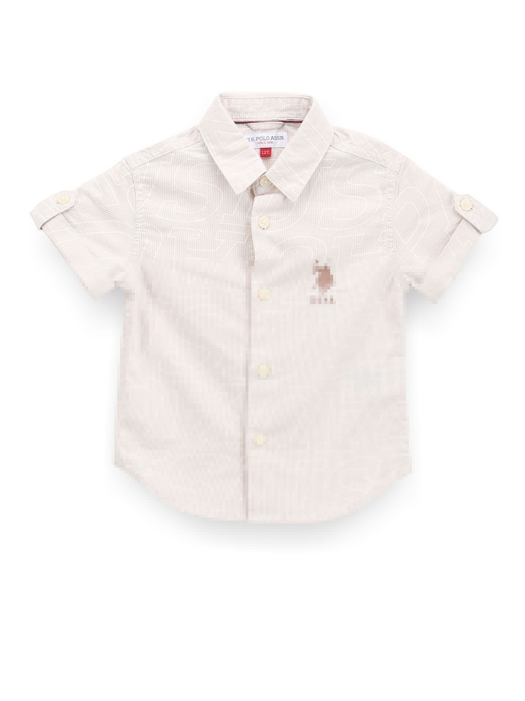 

U.S. Polo Assn. Kids Boys Classic Opaque Striped Casual Shirt, Beige