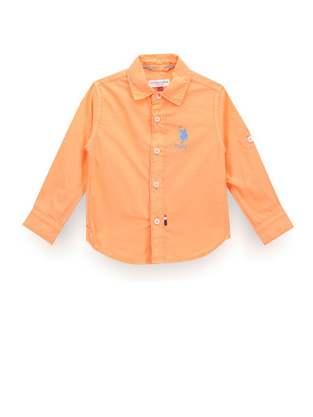 

U.S. Polo Assn. Kids Boys Classic Opaque Casual Shirt, Orange