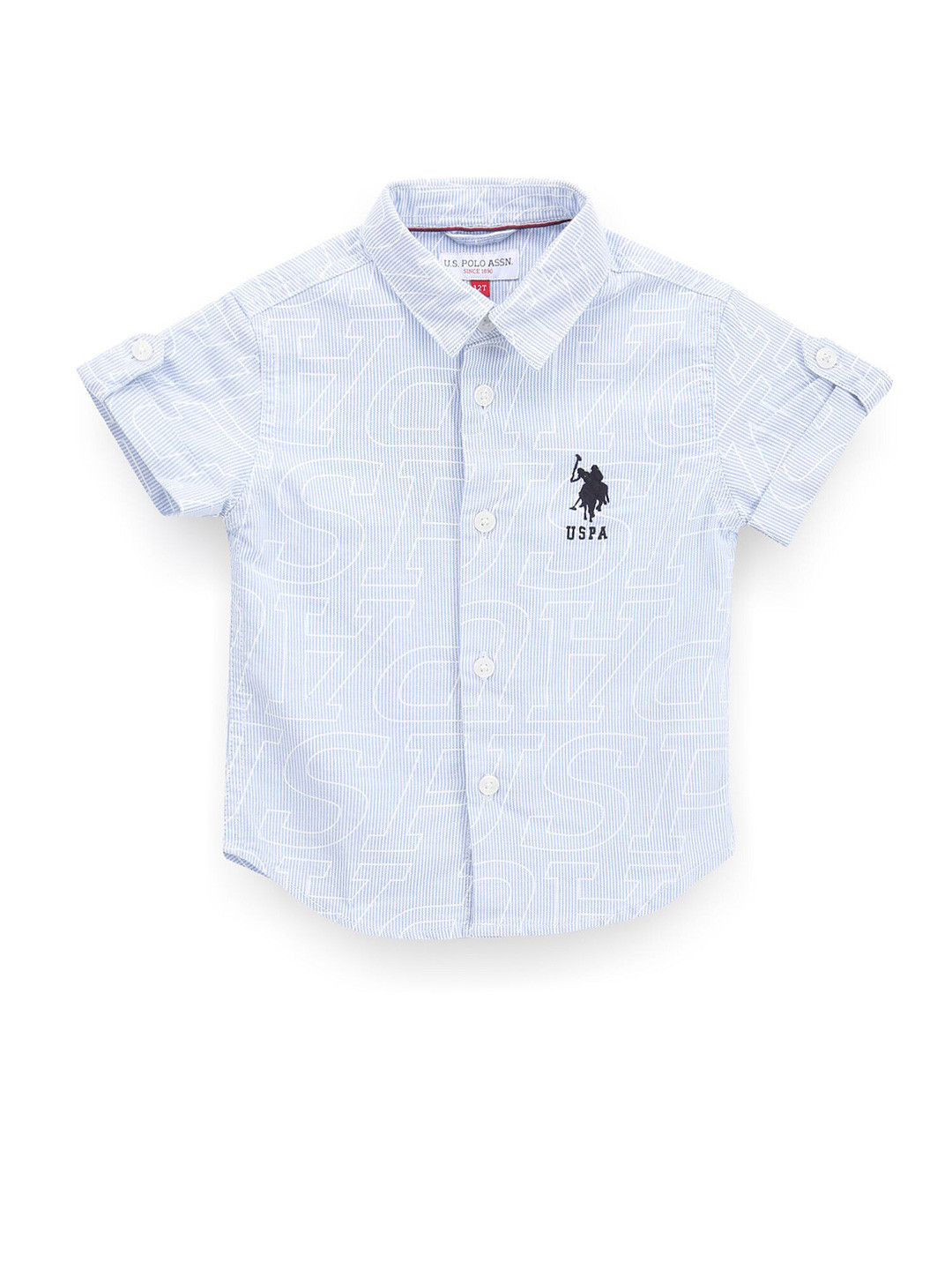 

U.S. Polo Assn. Kids Boys Classic Floral Opaque Checked Casual Shirt, Blue