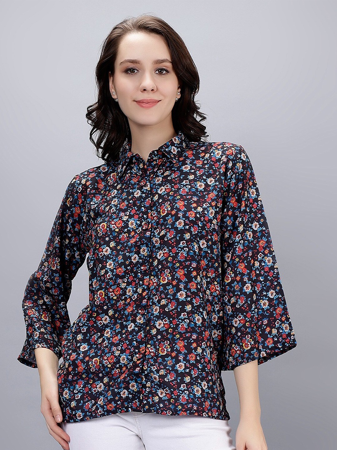 

CELEBRAVO Women Relaxed Opaque Printed Casual Shirt, Multi