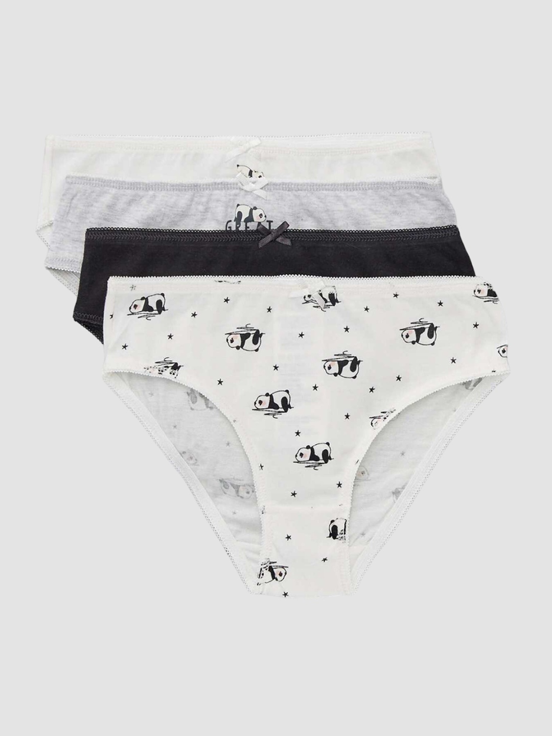 

KIABI Kids Pack Of 4 Pure Cotton Basic Briefs, White