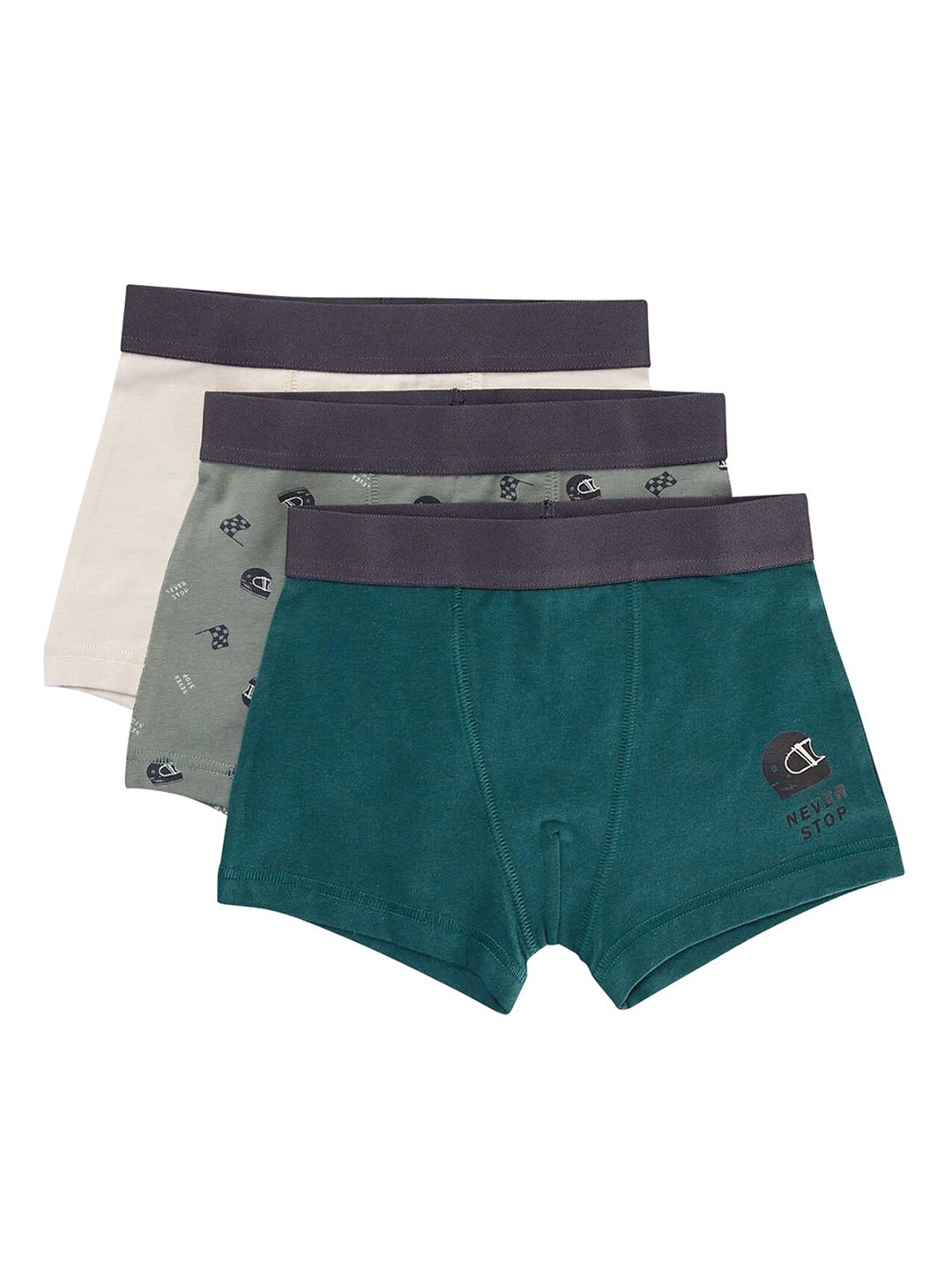 

KIABI Boys Pack of 3 Trunks XD057GR_DRIVER, Green