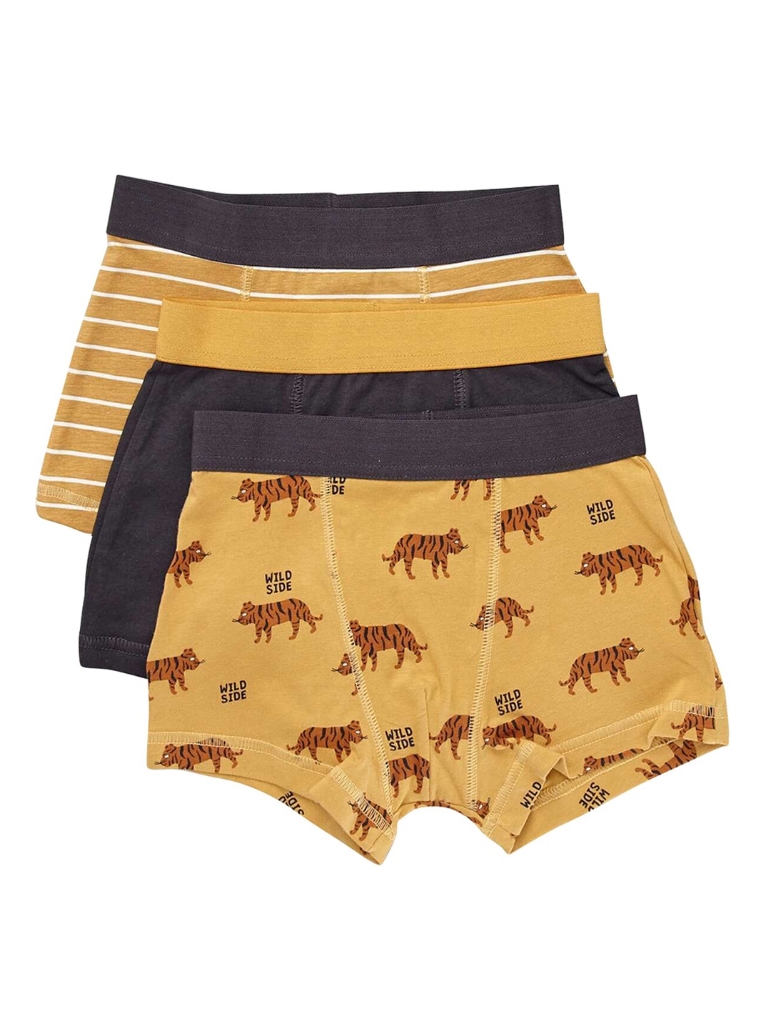 

KIABI Kids Pack Of 3 Printed Anti Microbial Boy Short Briefs, Yellow