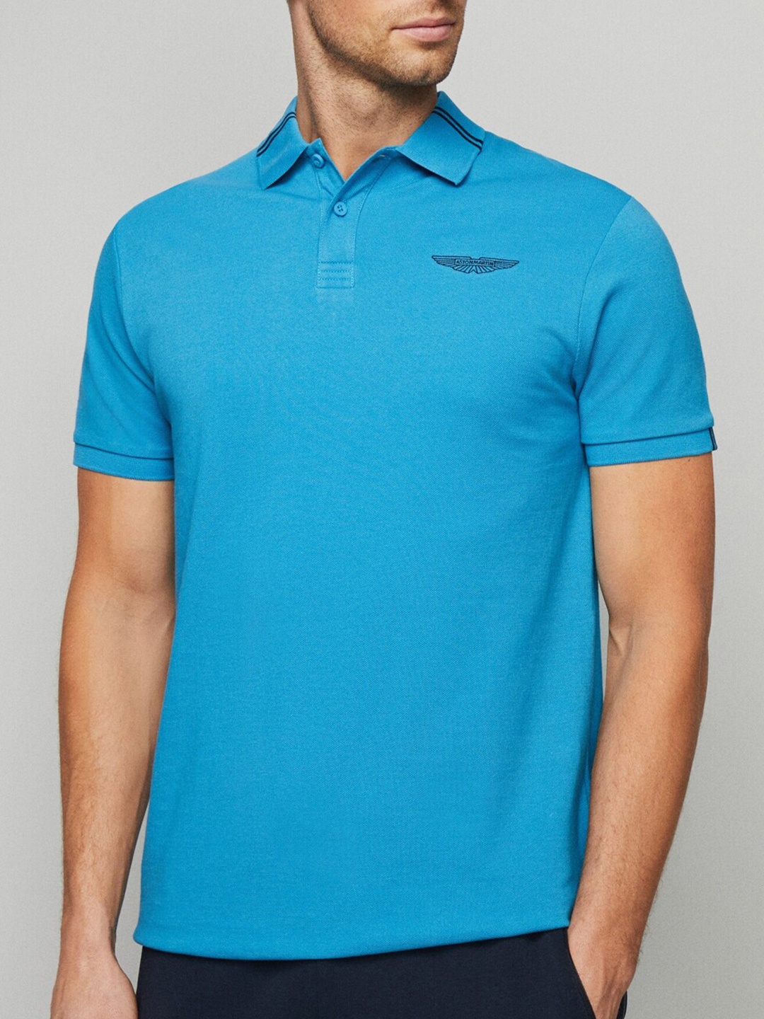 

HACKETT LONDON Men Polo Collar Pockets T-shirt, Blue