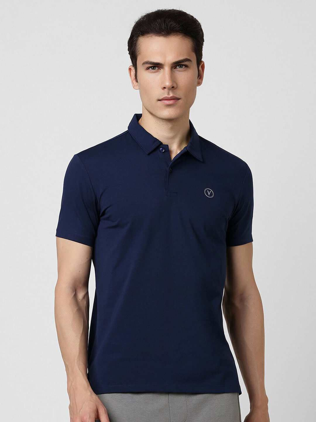 

Van Heusen Flex Men Polo Collar Pockets T-shirt, Navy blue