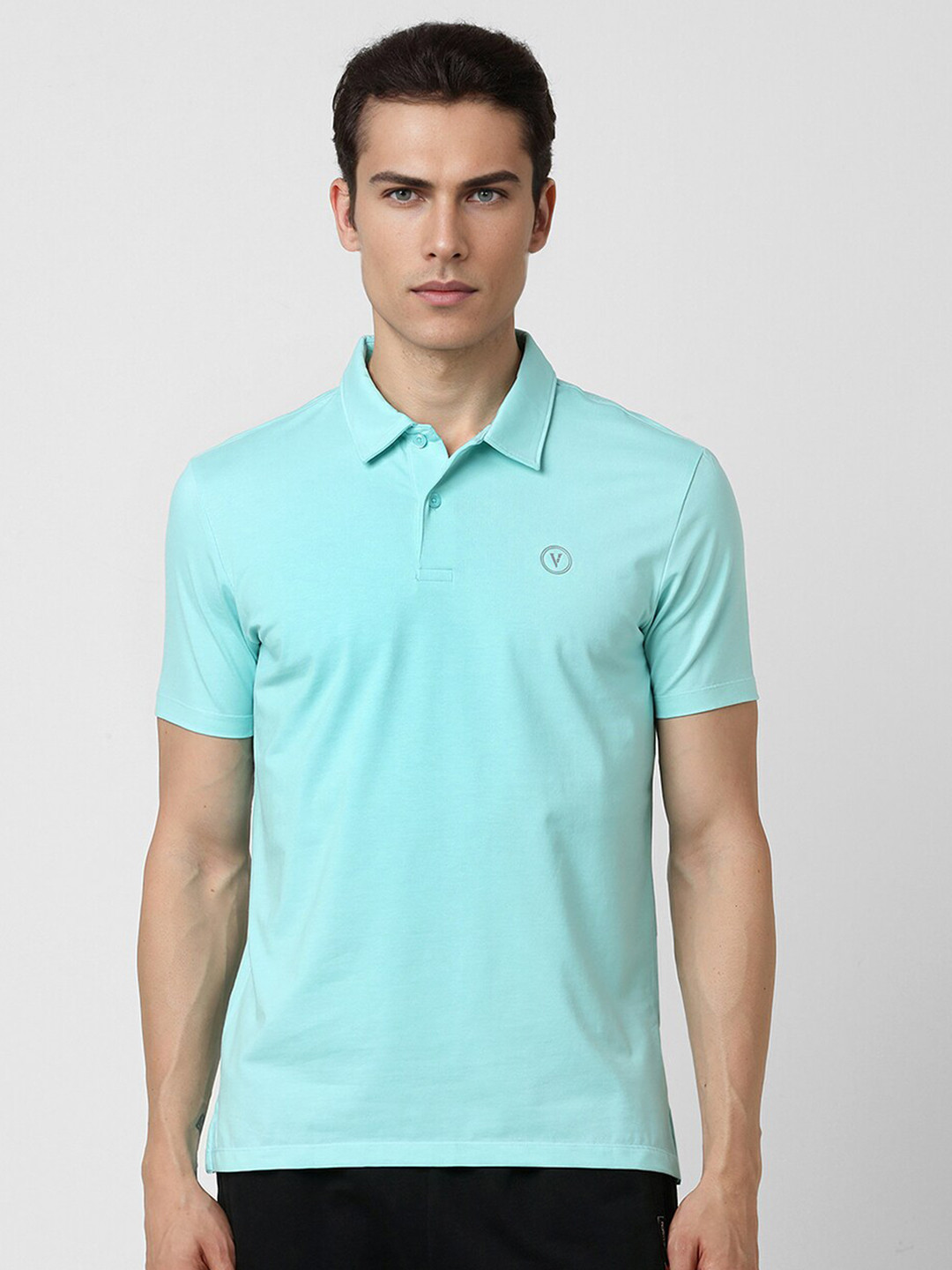 

Van Heusen Flex Men Polo Collar Applique T-shirt, Blue