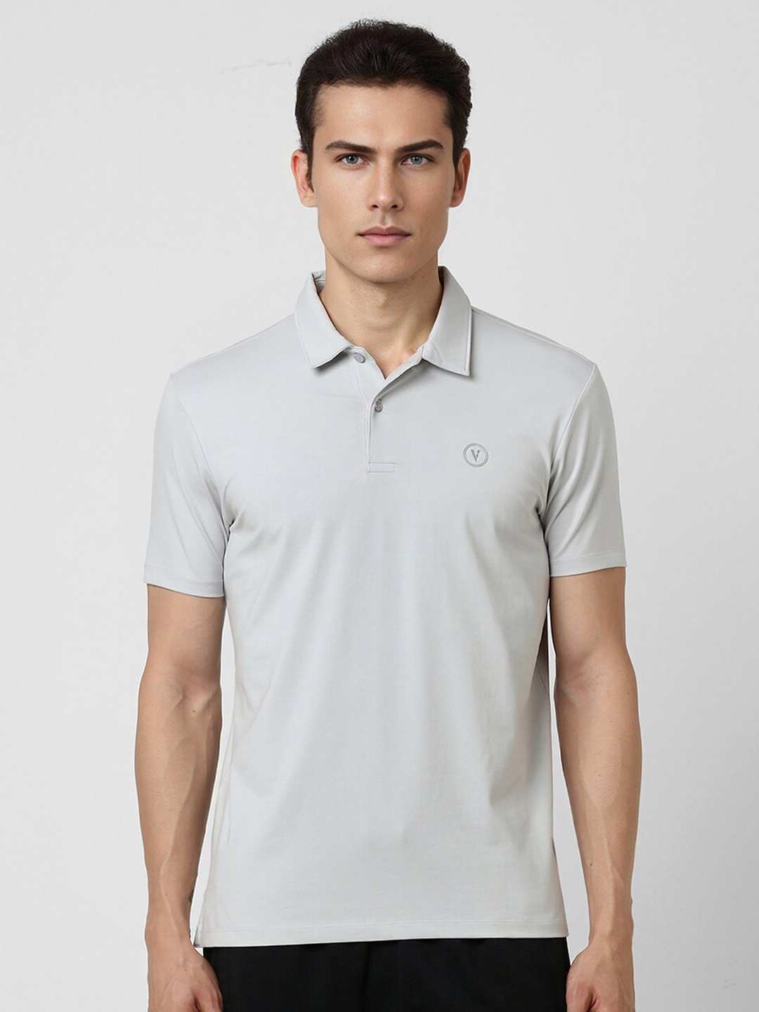 

Van Heusen Flex Men Polo Collar T-shirt, Grey