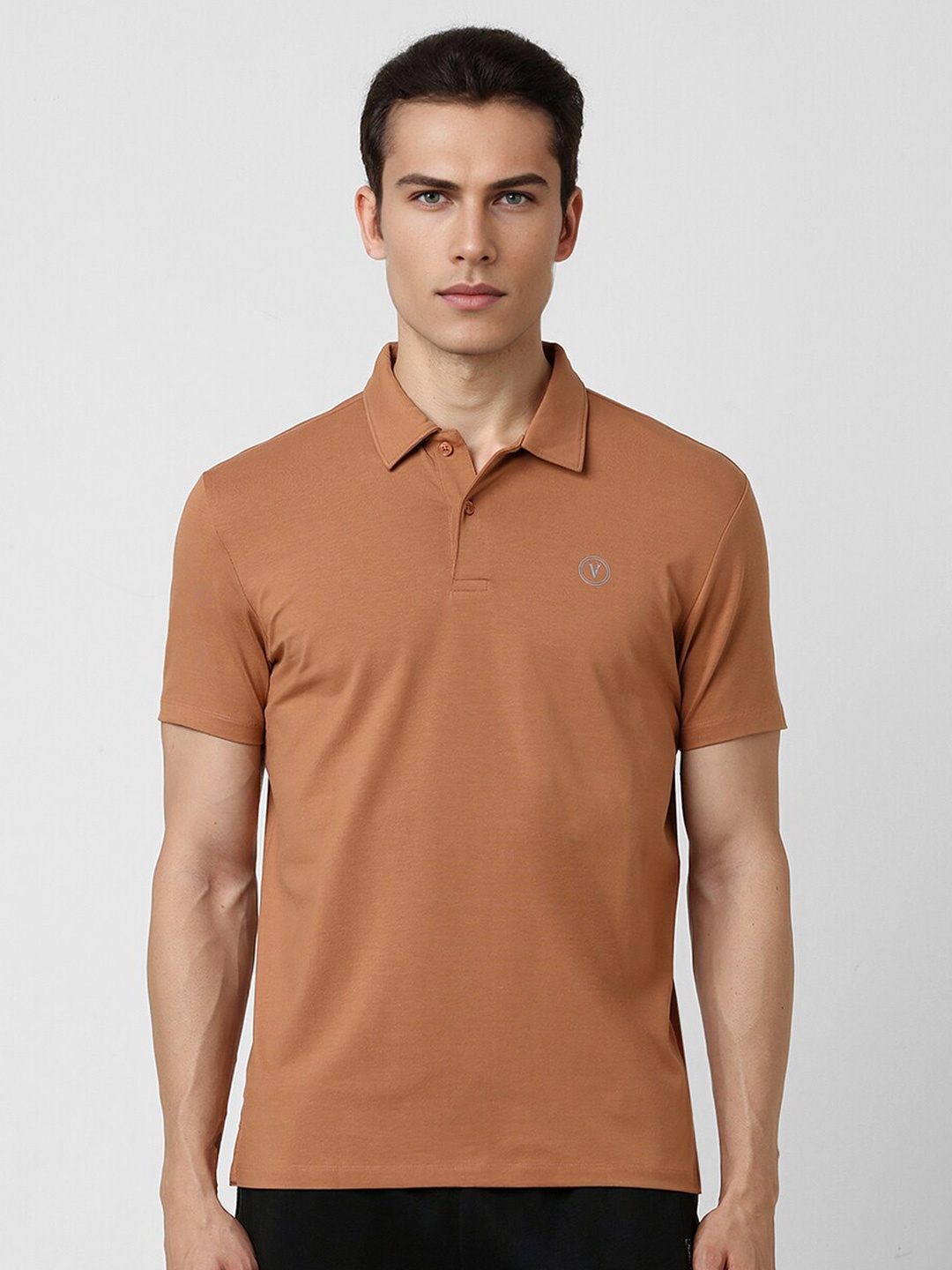 

Van Heusen Flex Men Polo Collar T-shirt, Brown
