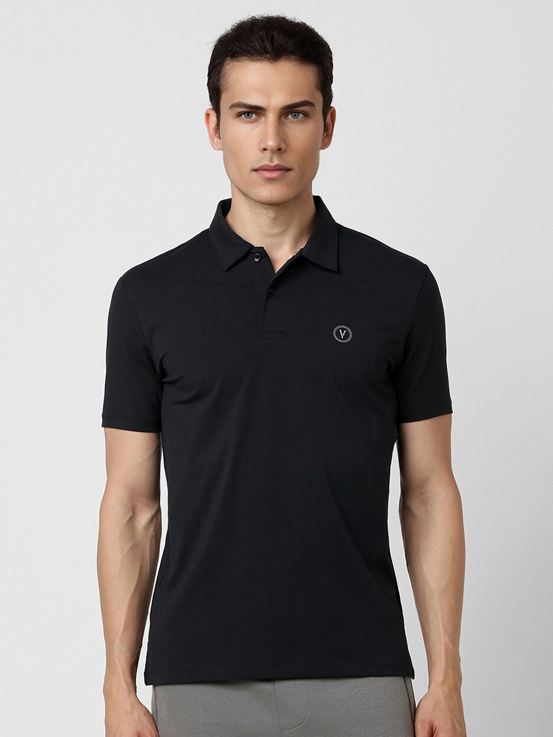 

Van Heusen Flex Men Polo Collar T-shirt, Navy blue