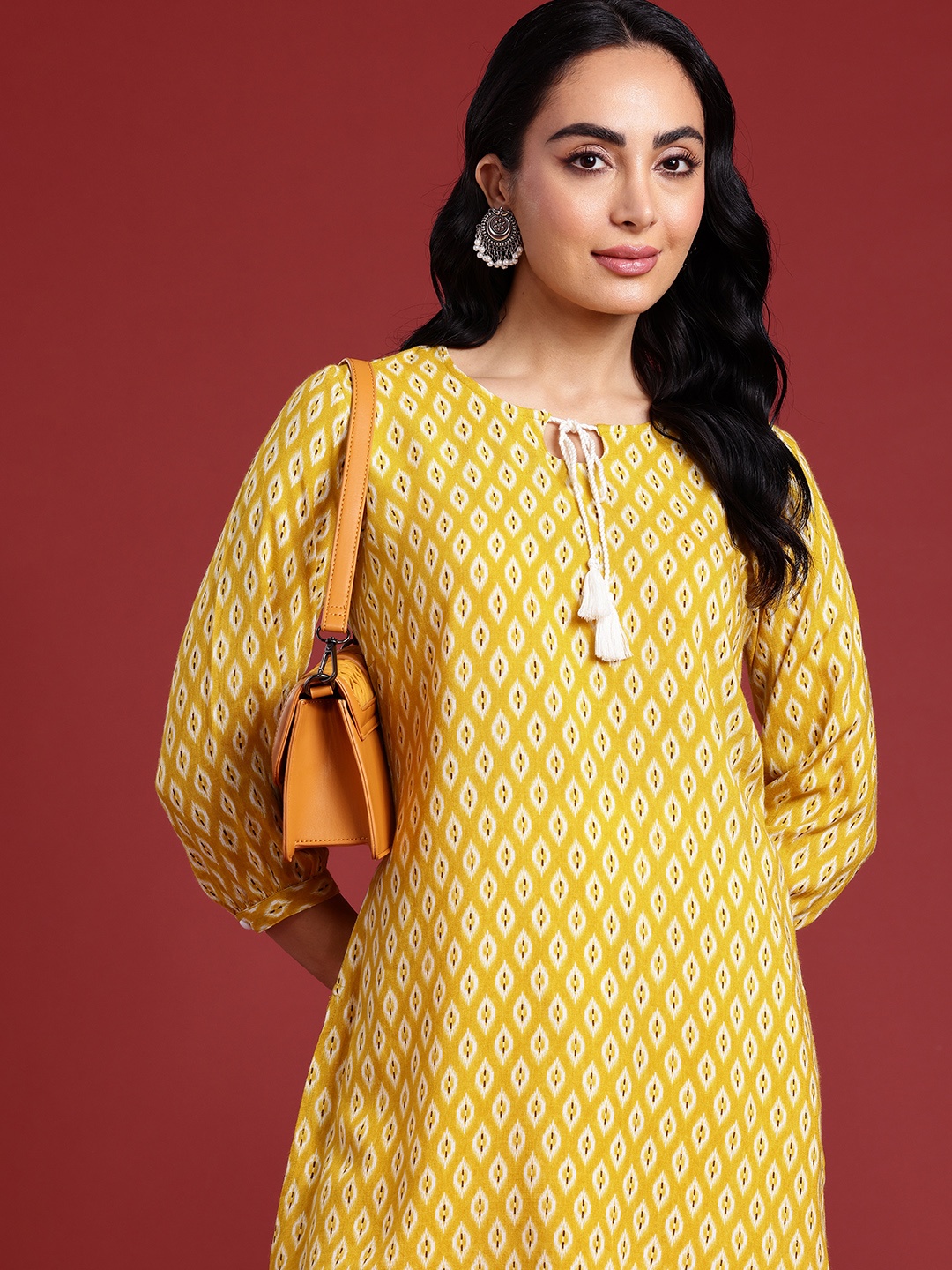 

Anouk Women Ethnic Motifs Printed Kurta, Yellow