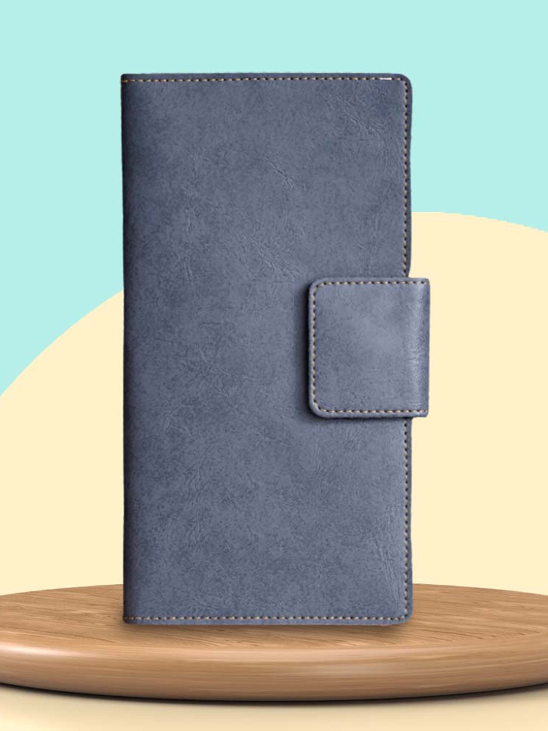 

Vorak Ahimsa Unisex Leather Passport Holder, Grey