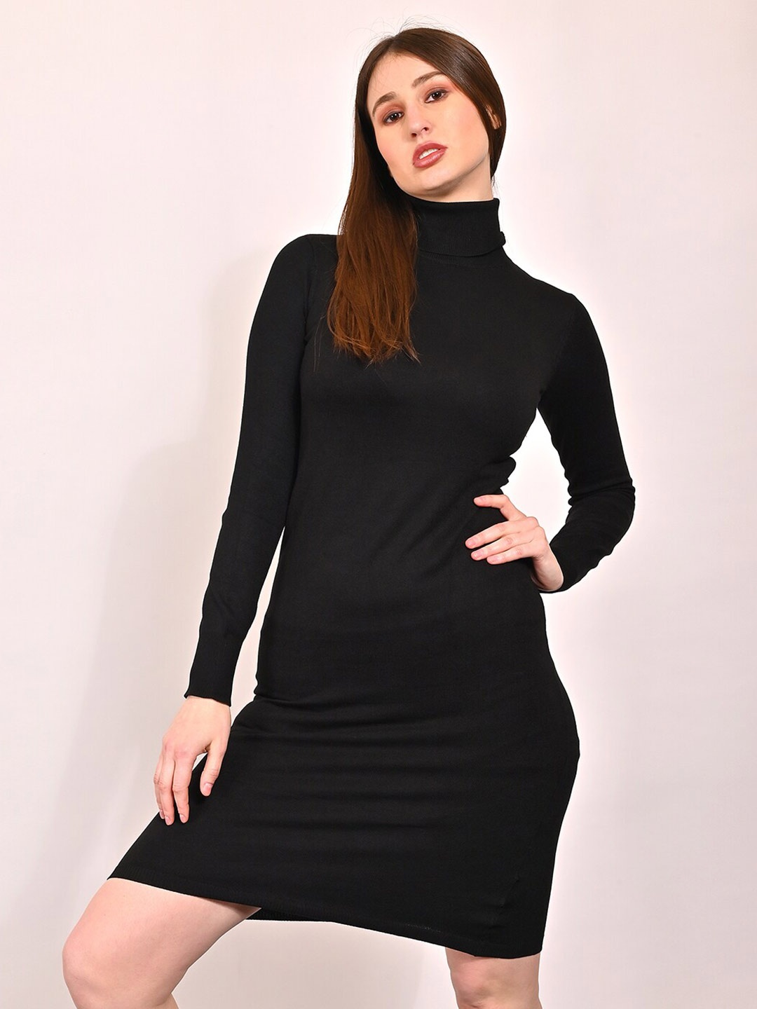 

NoBarr Women's Solid Bodycon Dress, Black
