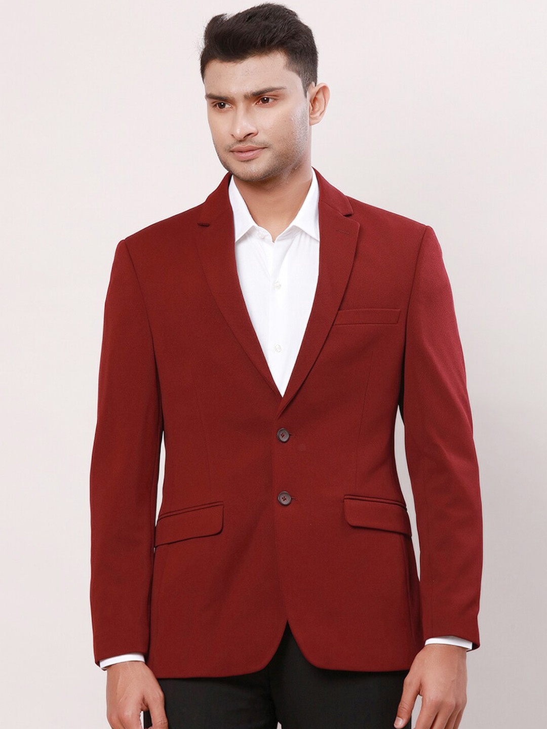 

Raymond Contemporary Fit Single-Breasted Blazer, Maroon
