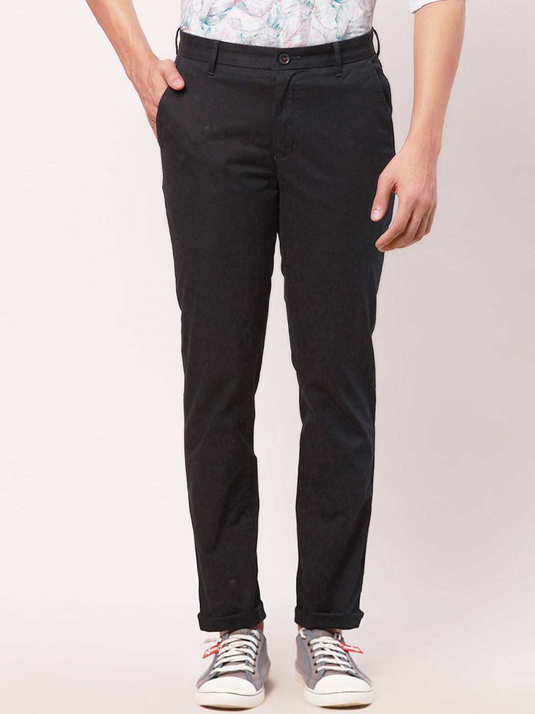 

Raymond Men Mid-Rise Slim Fit Trouser, Black