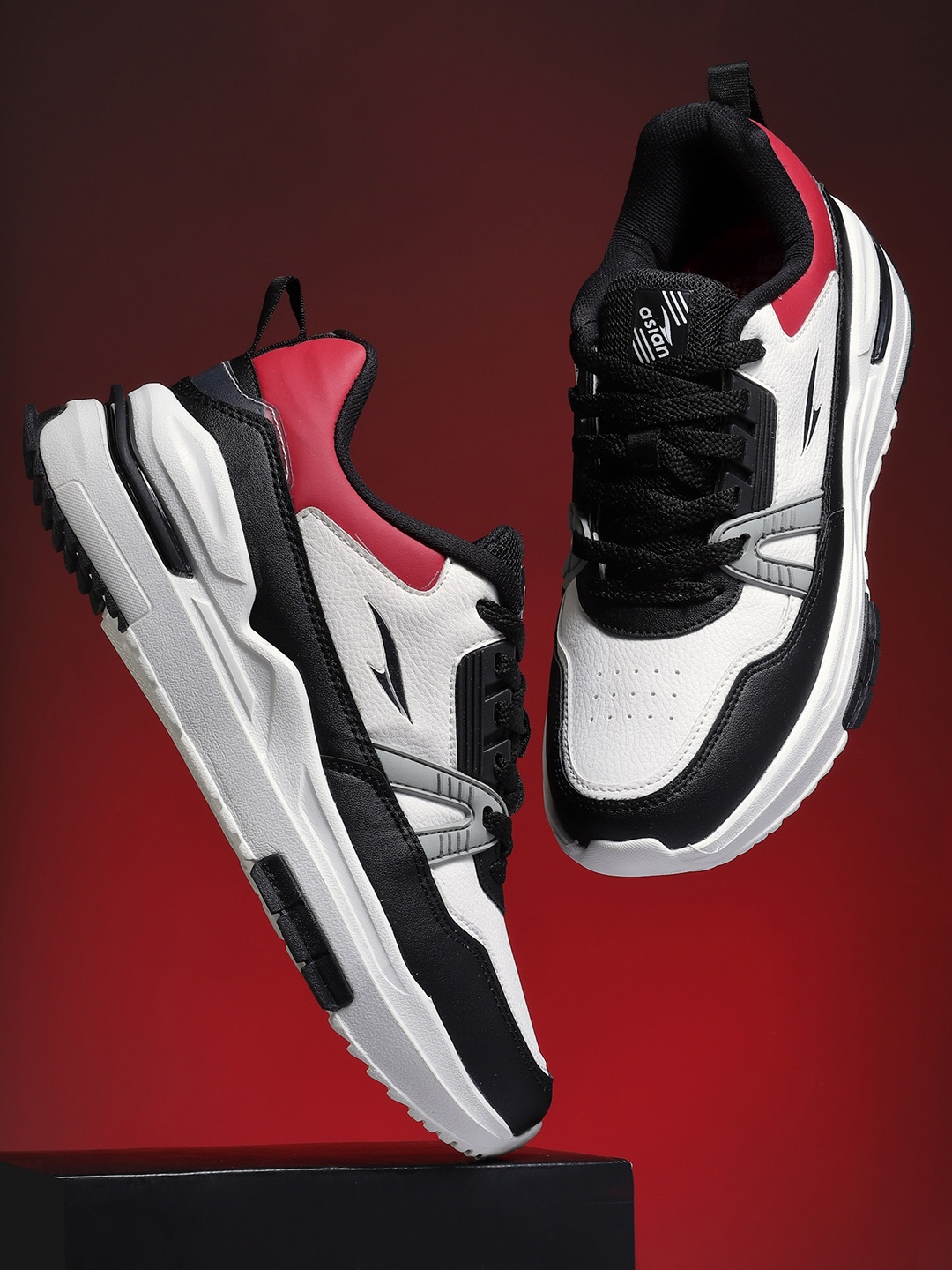 

ASIAN Men Colourblocked Sneakers, White