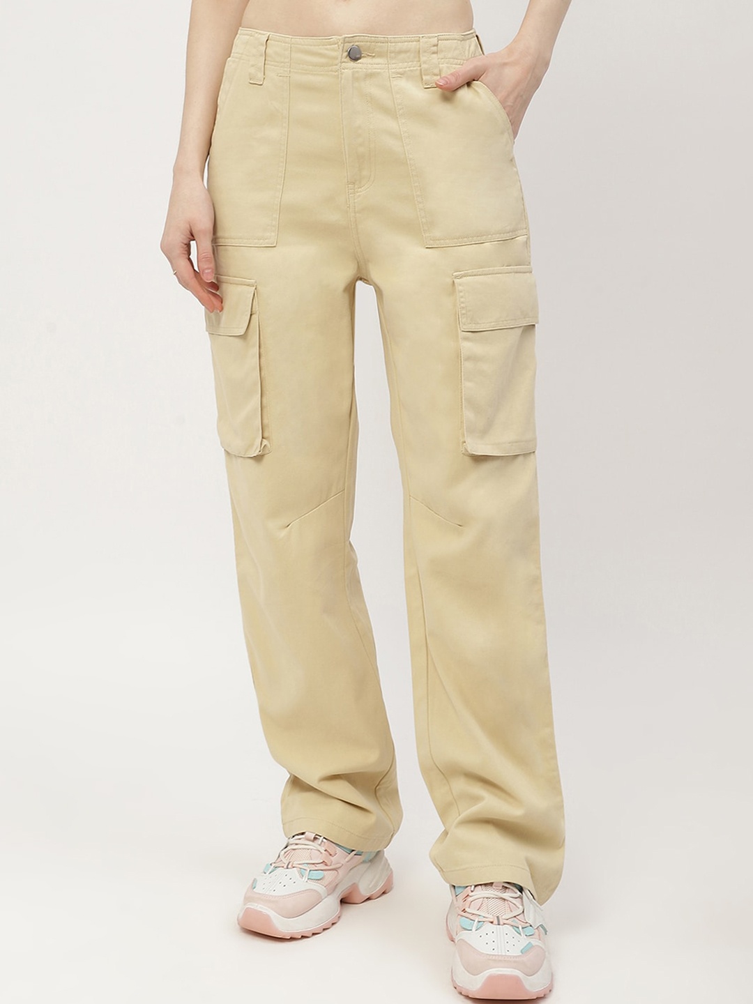 

Madame Mid-Rise Cargo Trouser, Beige