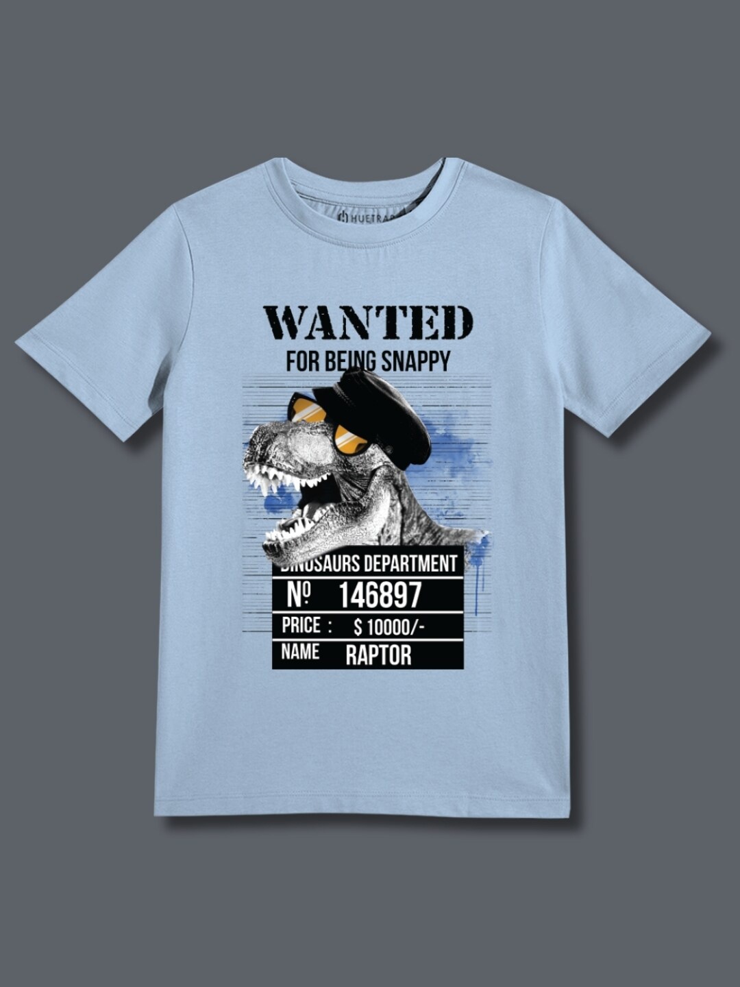 

Huetrap Boys Typography Printed Applique T-shirt, Blue