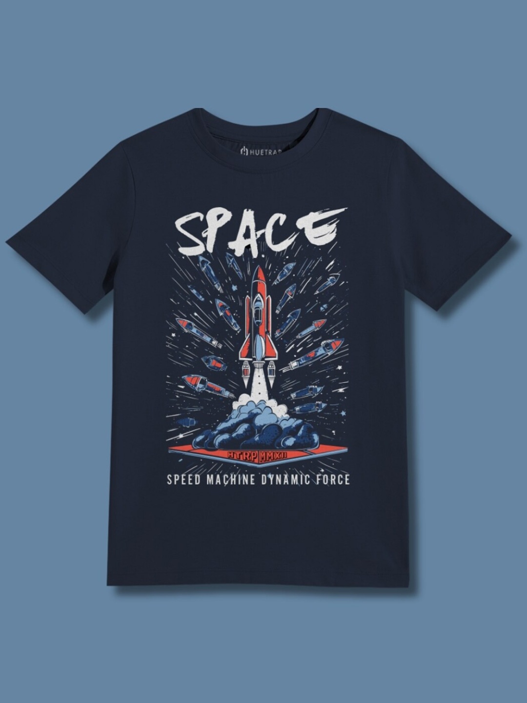 

Huetrap Boys Printed T-shirt, Navy blue