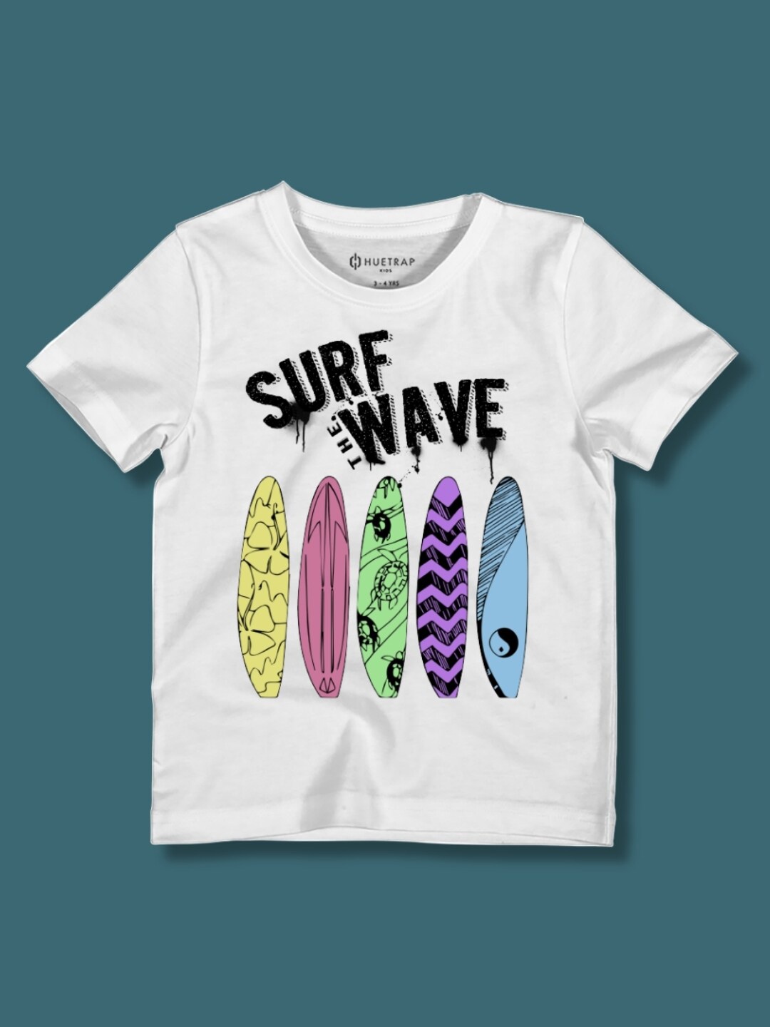 

Huetrap Boys Typography Printed T-shirt, White