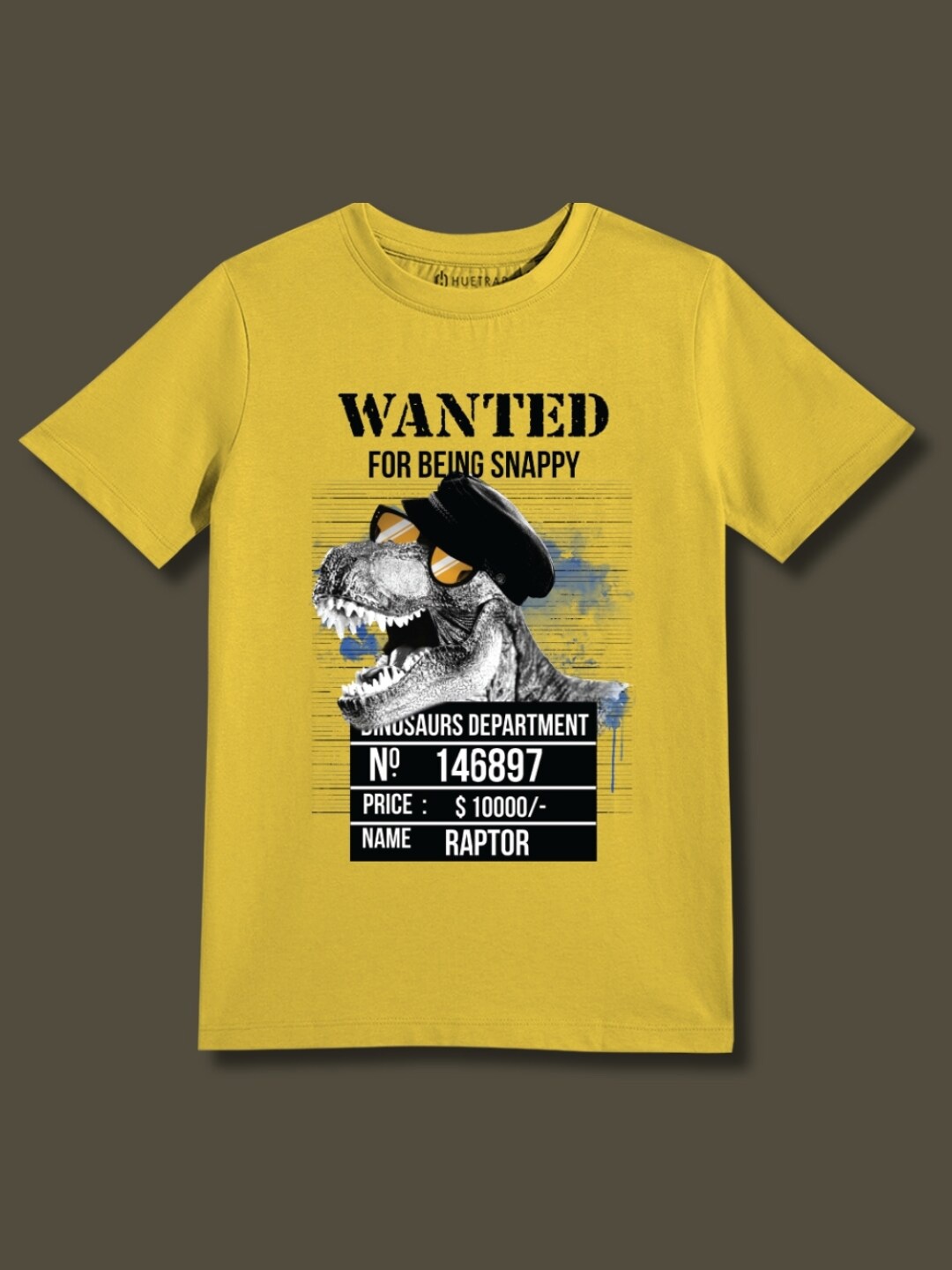 

Huetrap Boys Typography Printed Applique T-shirt, Yellow