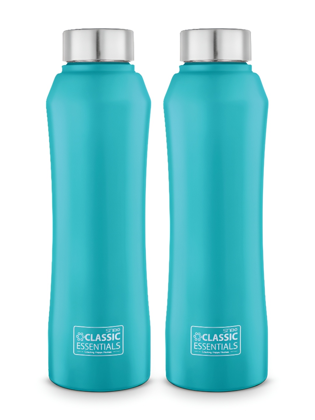 

Classic Essentials Blue & Silver-Toned 2 Pieces Stainless Steel Water Bottle 1l