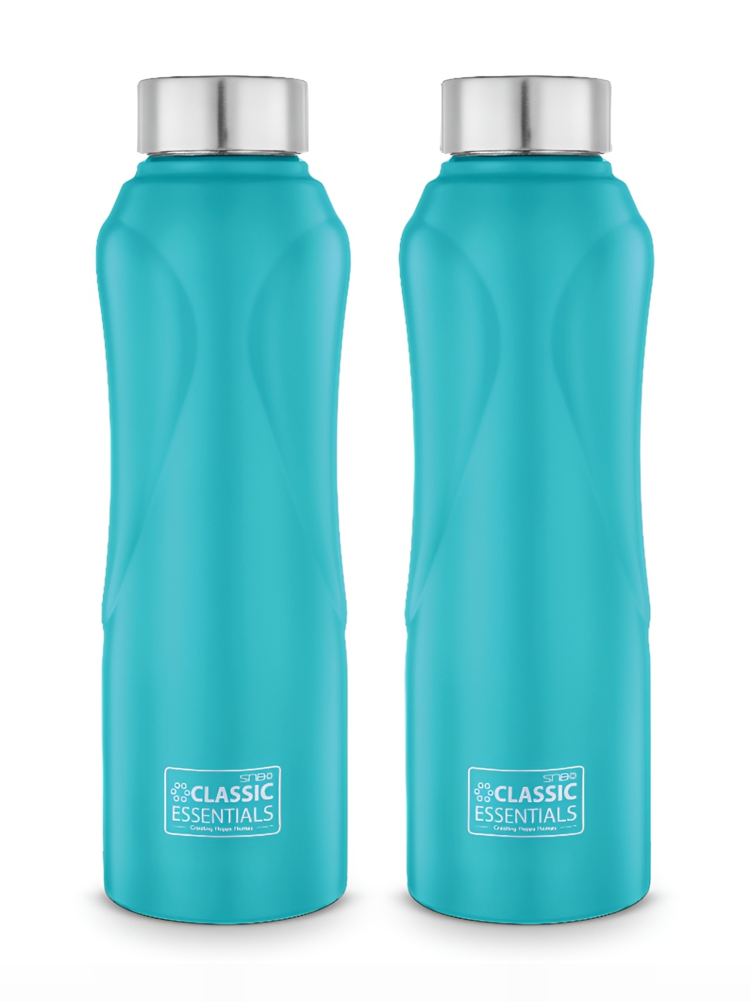 

Classic Essentials Blue 2 Pieces Round Stainless Steel Water Bottle 1l