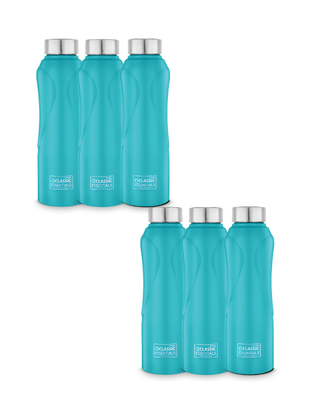 

Classic Essentials Blue 6 Pieces Stainless Steel Water Bottles 1 L Each