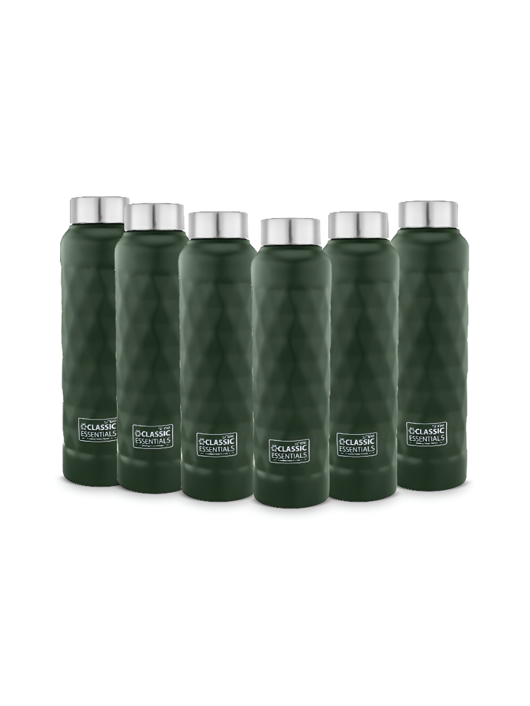 

Classic Essentials Green 6 Pieces Stainless Steel Water Bottles 1 L Each