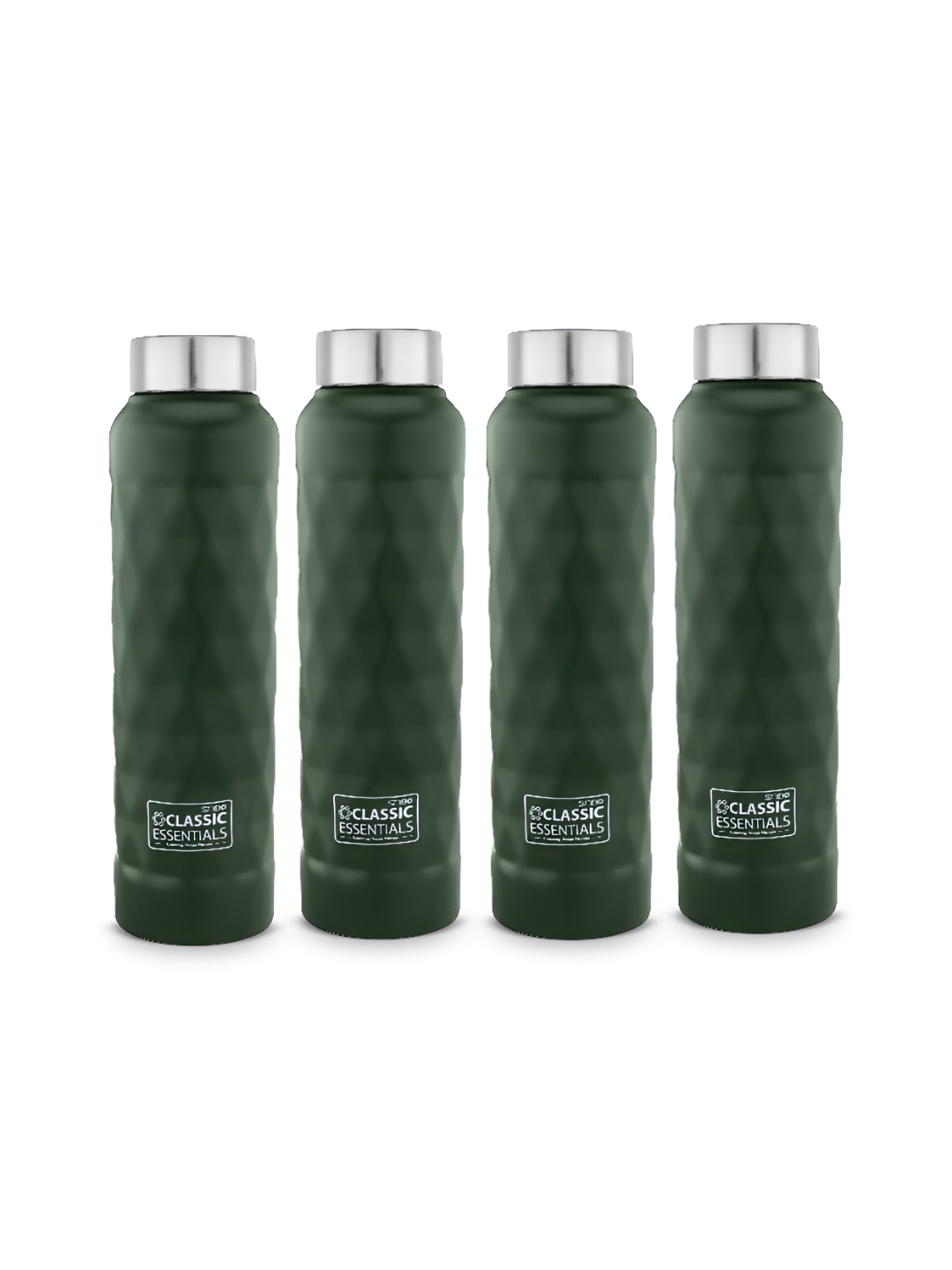

Classic Essentials Green & White 4 Pieces Stainless Steel Water Bottle 1l