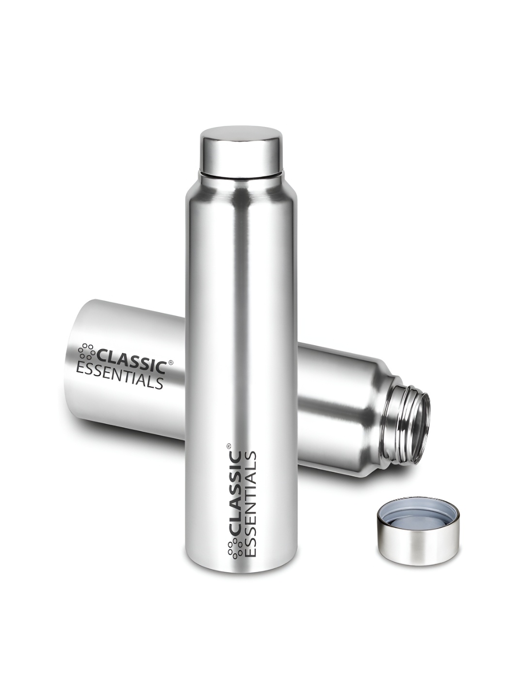 

Classic Essentials Silver-Toned 2 Pieces Stainless Steel Water Bottle 1l