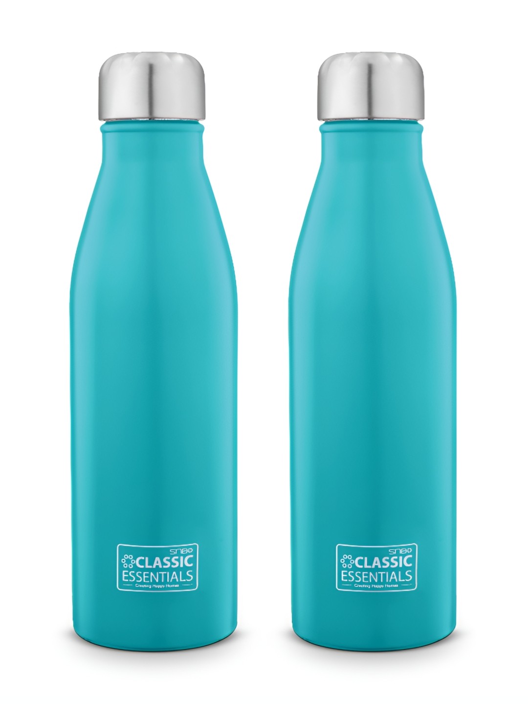 

Classic Essentials Blue 2 Pieces Stainless Steel Water Bottles 1 L Each