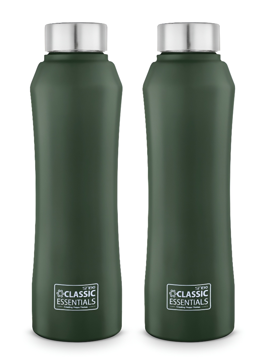 

Classic Essentials Green 2 Pieces Stainless Steel Water Bottles 1 L Each