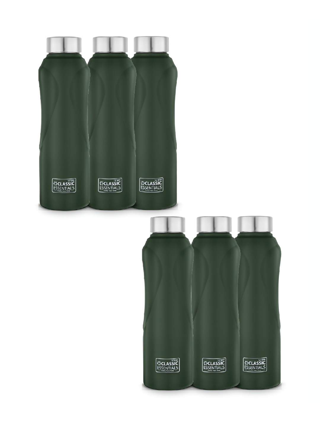 

Classic Essentials Green 6 Pieces Stainless Steel Solid Water Bottle 1l